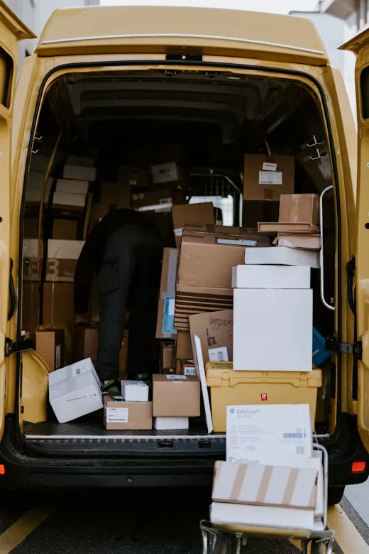 A parcel delivered to a doorstep